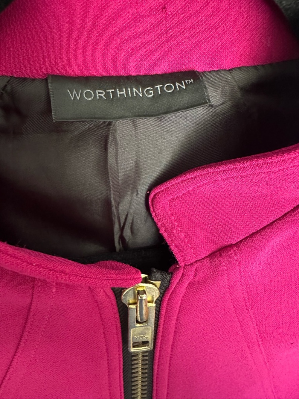 Worthington Fuchsia Peplum Zip Jacket - Picture 8 of 8